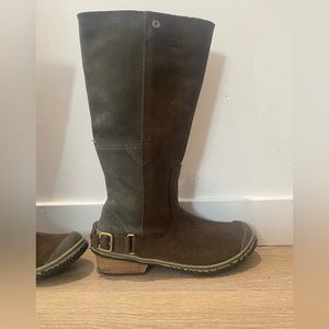 Sorel Slimboot Waterproof Leather and Suede Tall Boot Size 9